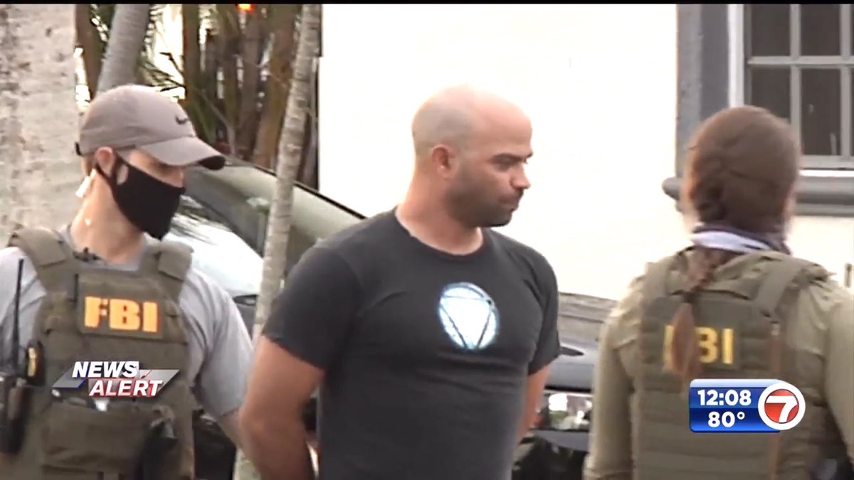 MIAagainstFash's tweet photo. Enrique Tarrio getting perp walked to his car this morning in Miami by the feds. Fortunately he had his fly up this time.
Proud Boys go to jail. Whoβs next?
#ProudBoys #PYOB #SeditionHasConsequences π§π https://t.co/koDzPnn0iT