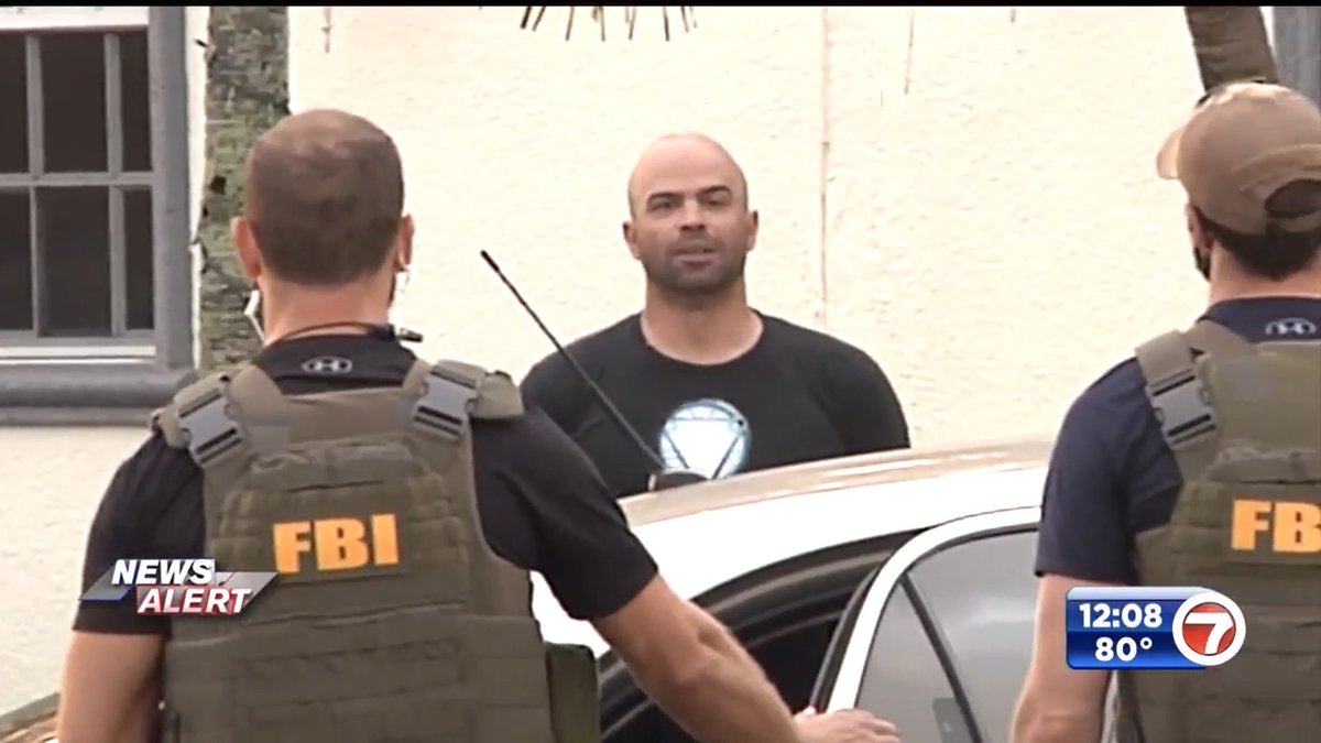 MIAagainstFash's tweet photo. Enrique Tarrio getting perp walked to his car this morning in Miami by the feds. Fortunately he had his fly up this time.
Proud Boys go to jail. Whoβs next?
#ProudBoys #PYOB #SeditionHasConsequences π§π https://t.co/koDzPnn0iT