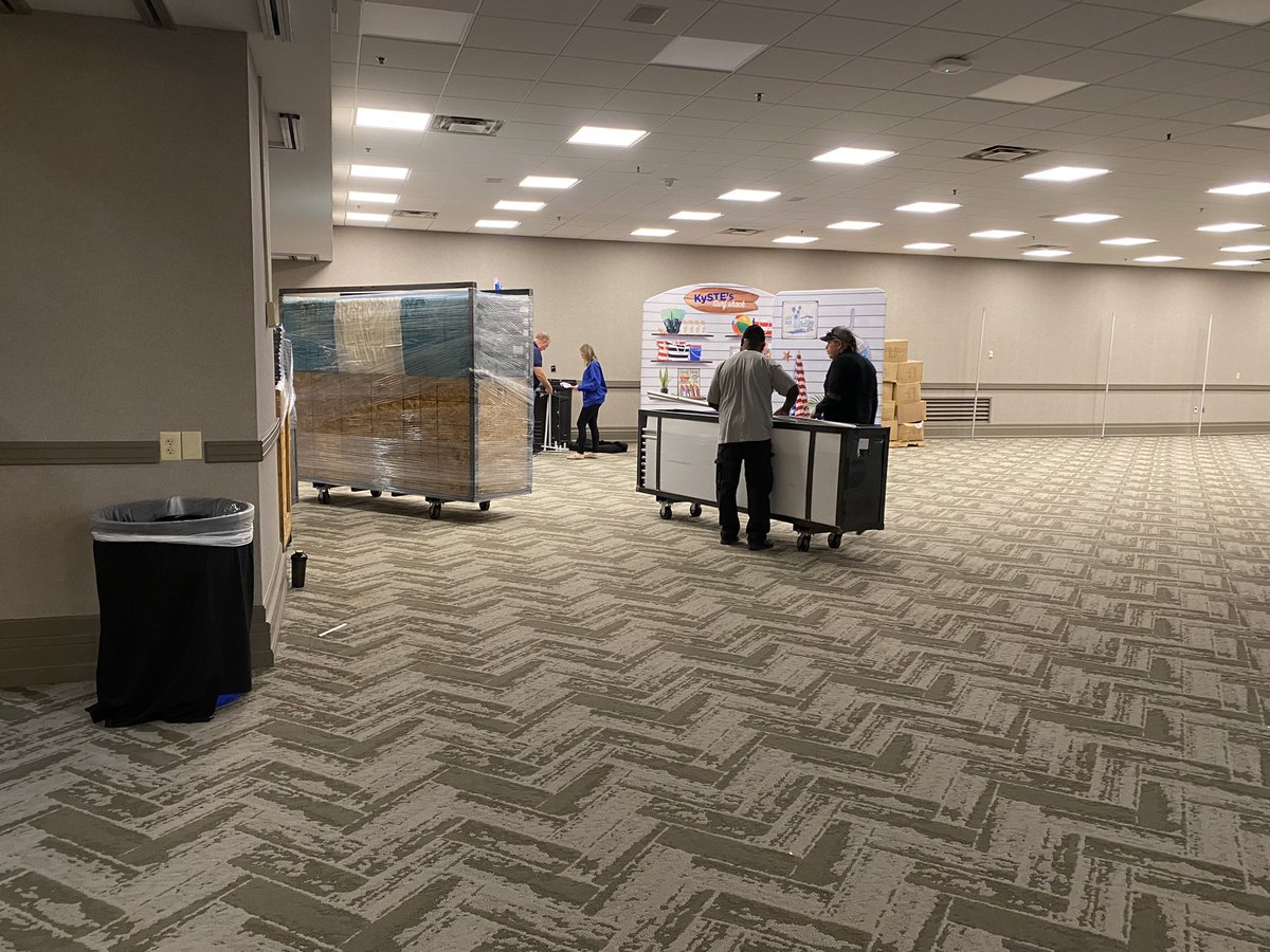 kastk12's tweet photo. Set up has begun #KySTE2022 #DiveIn https://t.co/IXjJ83f7IQ
