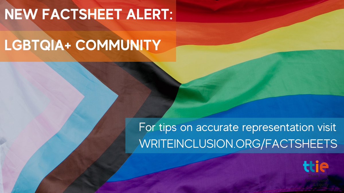 WriteInclusion's tweet photo. 🚨🏳️‍🌈 Hollywood, what we put on screen impacts society. It’s time to take that seriously. Check out the NEW factsheets on the LGBTQIA+ Community from @WriteInclusion for tips on accurate representation today! #TTIE #RepresentationMatters #LGBTQIA+  https://t.co/NzhkCqJlv7 https://t.co/Wsmigg6VCM
