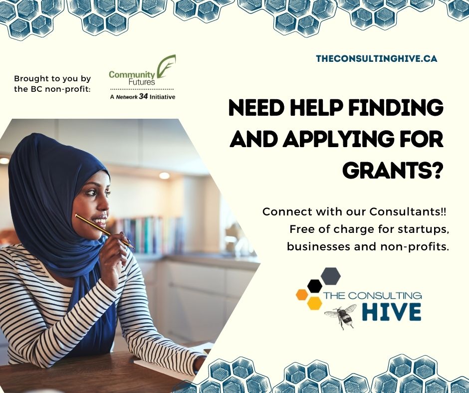 Comm_FuturesAC's tweet image. Are you in a business recovery or expansion mode? Found a grant but don&apos;t know how to apply? Connect with our Consultant team for free advising and support with your application. theconsultinghive.ca 

#TheConsultingHive #CommunityFuturesBC