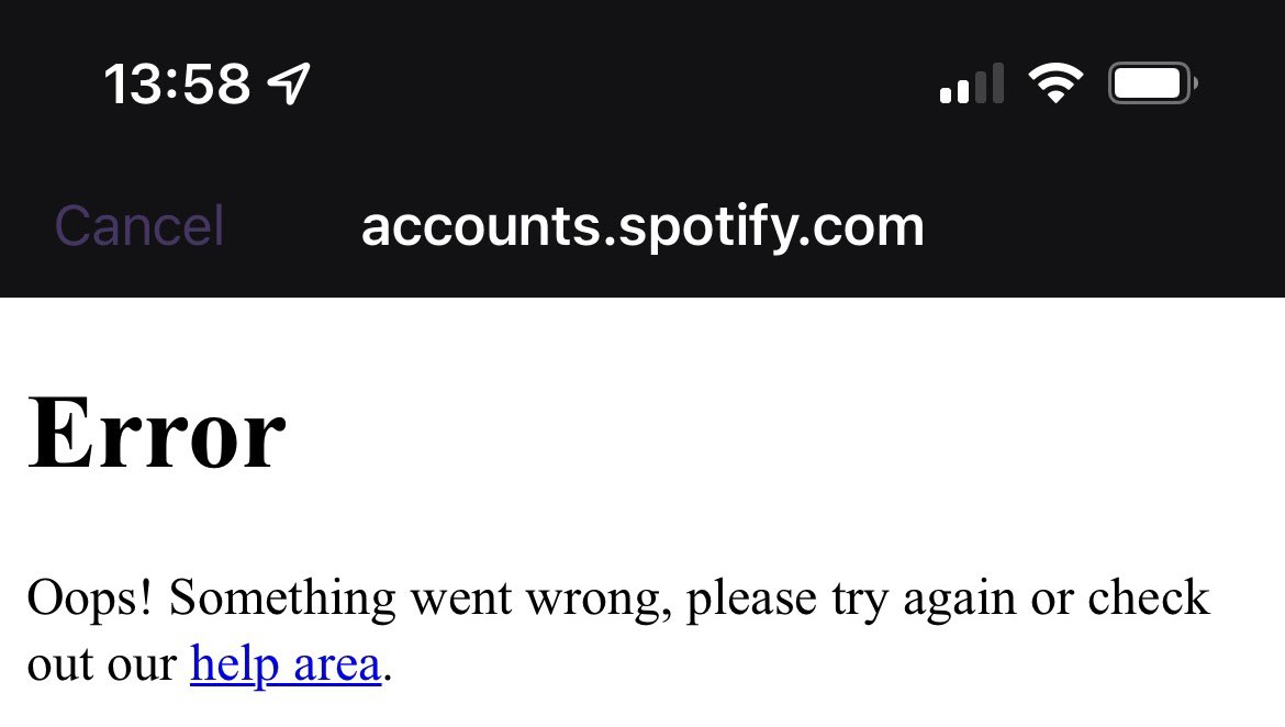 ColbyWanShinobi's tweet photo. @SongShift I already tried that a number of times and still no dice. Actually, now I can’t even connect the app to Spotify… https://t.co/eGox9zWyjT
