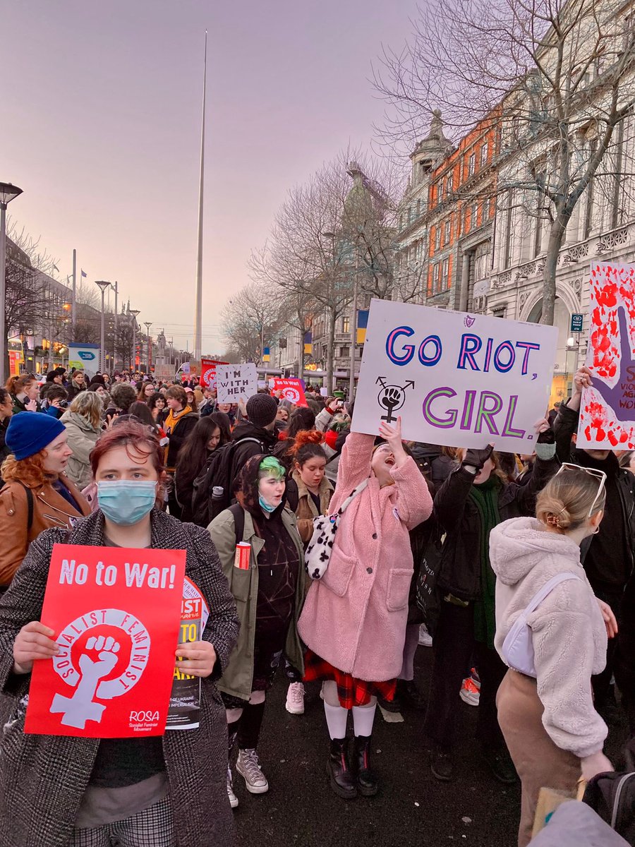 RosaSocFem's tweet photo. Up to 700 marched as part of #IWD 2022 in Dublin — just one of the many actions organised by Rosa today on this vital day of struggle #outoftheshadows #ontothestreets https://t.co/qCseSJ1dTF