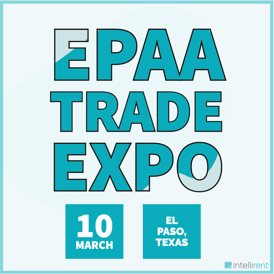 intellirent's tweet photo. Excited to be with our friends at EPAA for their 2022 Trade Show &amp; Educational Conference this week. We can't wait to meet more members from the El Paso/New Mexico area, and introduce them to the amazing new benefit we're providing for members only. See you there! https://t.co/SvYi6X5t9L