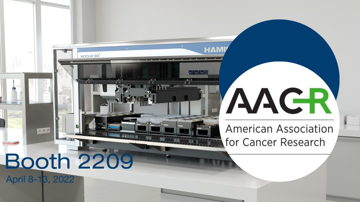 Join us at AACR this year for the latest discoveries across the spectrum of cancer research. Stop by booth 2209 to learn about Hamilton products. #hamiltoncompany #AACR2022