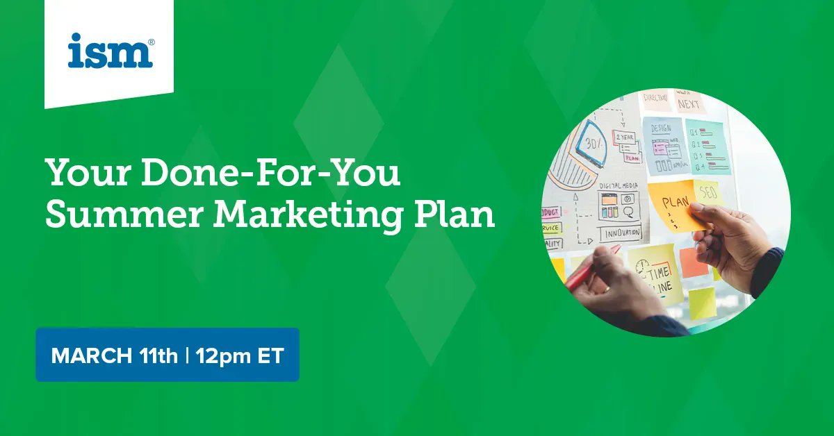 penny_abrahams's tweet photo. Complimentary @isminc webinar! Join us Friday, 3/11 at noon as we share "Your Done-for-You Summer Marketing Plan!" We'll deliver a checklist of do-able strategic action items to ensure your school's summer marketing success. Learn more &amp; register here >> https://t.co/G8UgMZ6luG https://t.co/kJixQ57Odr