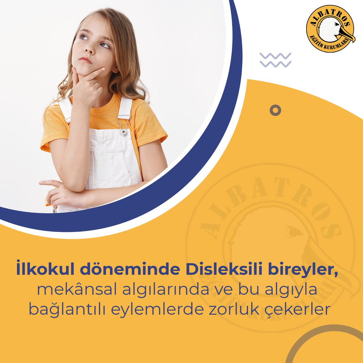 dislev2's tweet photo. İlkokul döneminde Disleksili bireyler, mekânsal algılarında ve bu algıyla bağlantılı eylemlerde zorluk çekerler.
Albatros Özel Eğitim Kurumlarında sadece Dikkat Eksikliği ve Disleksili çocuklara  uzman kadrosuyla hizmet verilmektedir. 
Detaylı bilgi almak için 
03122353598 https://t.co/qs9QQlJNVC