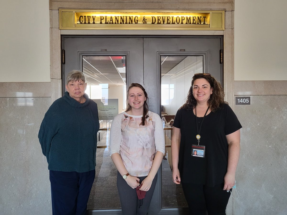 In honor of #InternationalWomensDay, we highlight a few of our hard-working colleagues. Lois keep us running strong in Admin Services, Genevieve keeps development flowing  in Development Management &amp; Lauren makes sure we keep our historic #KCMO character in Historic Preservation!