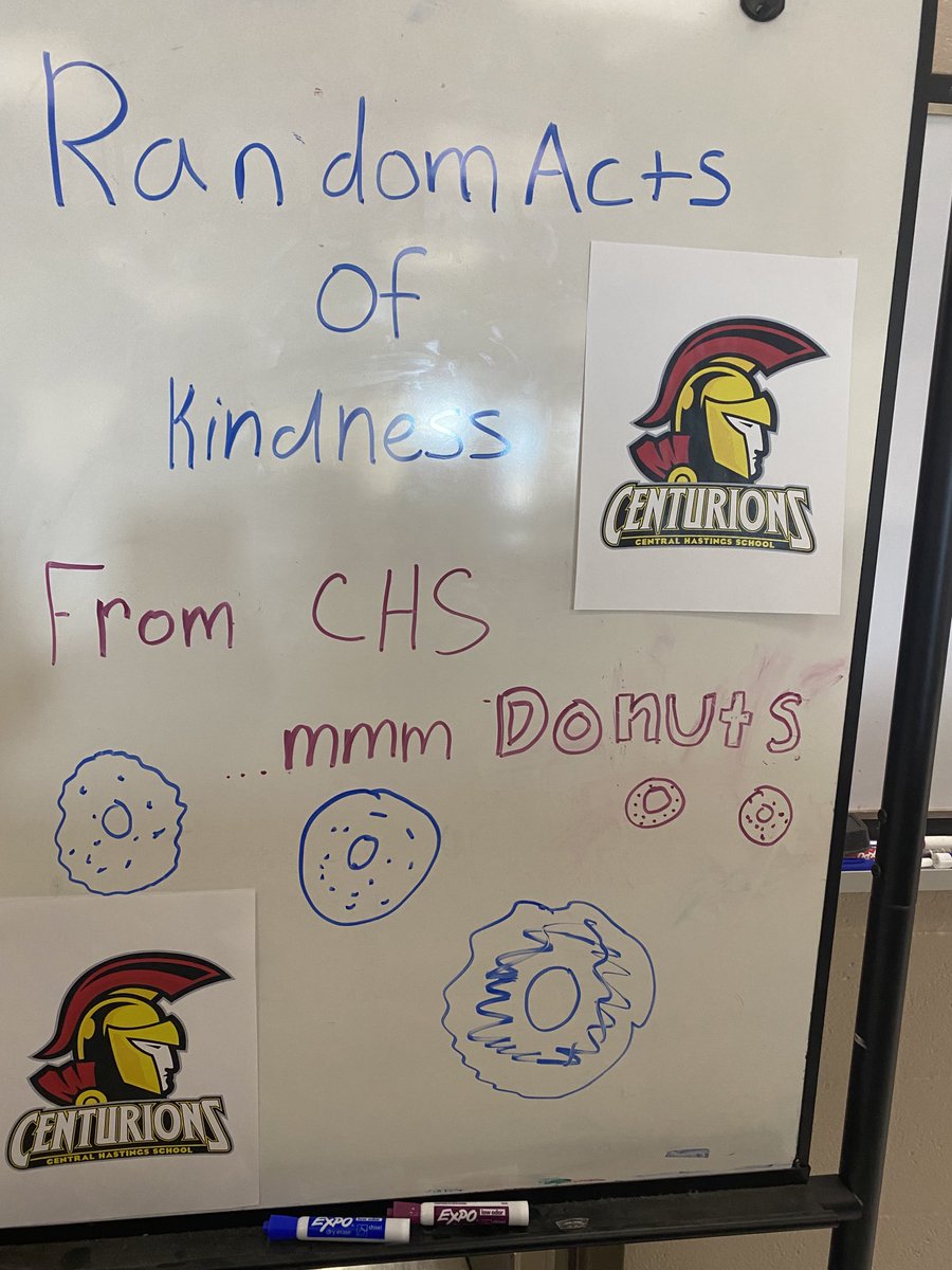 bssnews's tweet photo. Thank you Central Hastings School for the Random Act of Kindness!  We loved our donuts!❤️🖤 https://t.co/ByZllc75gt