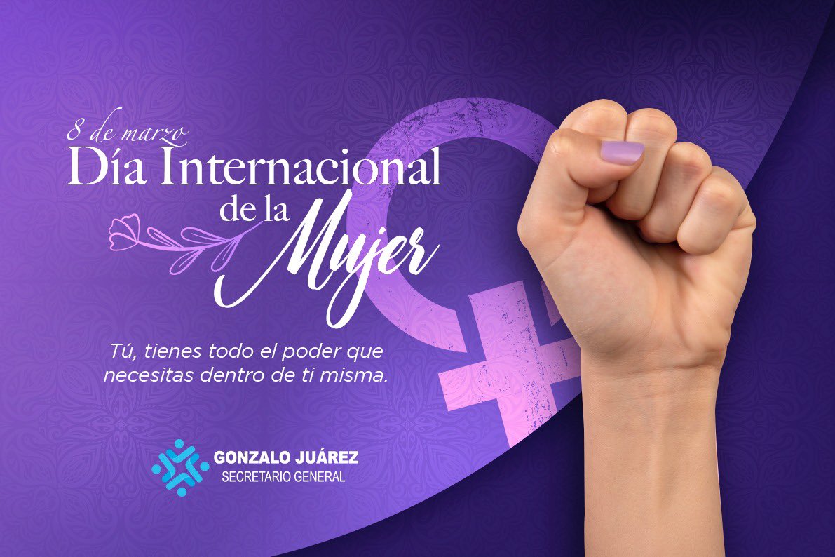 GonzaloJuarezM's tweet photo. #DíaInternacionalDeLaMujer| Las mujeres son la fuerza creadora que construyen un mundo de respeto, donde hombres y mujeres sean libres en igualdad. Conmemoro este día reconociendo la labor incansable de todas mis compañeras del #SUETHAPIPOPD, que fortalecen a la Base Trabajadora. https://t.co/ubBtfY9oaf