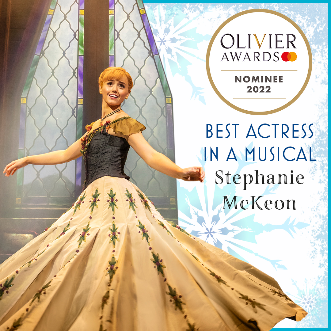 frozenlondon's tweet photo. We are so proud that Frozen has been nominated for 4 #OlivierAwards Congratulations and warm hugs to our #FrozenFam
โ๏ธBest New Musical
โ๏ธBest Actress in a Musical โ Stephanie McKeon
โ๏ธBest Costume Design โ Christopher Oram
โ๏ธBest Lighting Design โ Neil Austin
#FrozenLondon https://t.co/Un8cy1Pn1D