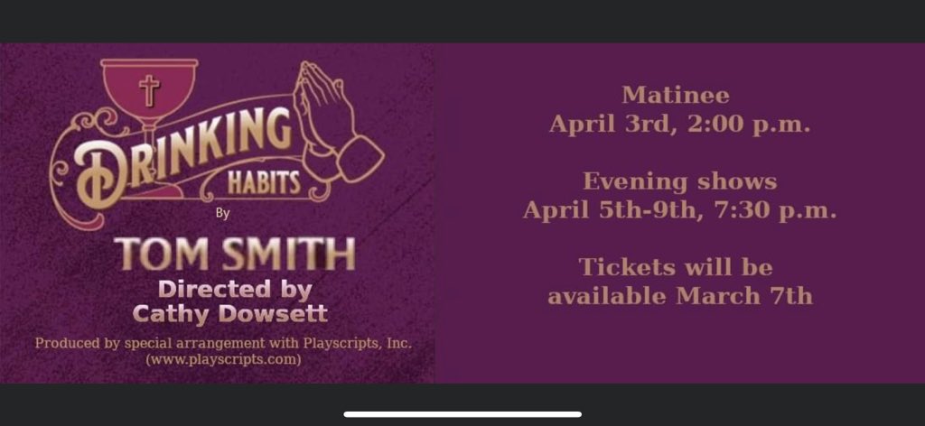 RuralRootTC's tweet image. Rural root theatre company new show. Drinking habits