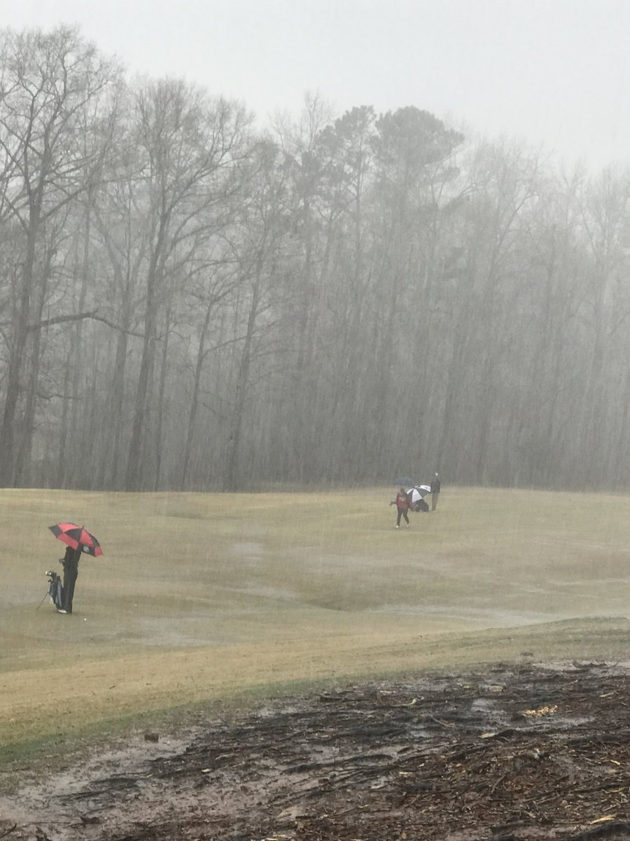 HT_Huskies_Golf's tweet photo. Heavy rain has ended play on day 2 in Auburn! The Huskies will head home with a 10th place finish at the 2022 Joe King Memorial. @HewittAthletics @DylanTeague11 https://t.co/RuFWuMMUB8