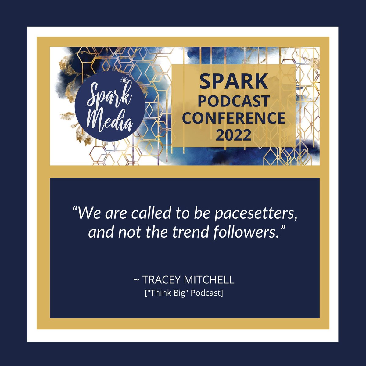 sparkpodmedia's tweet photo. “We are called to be pacesetters, and not the trend followers.”
- @TraceyMitchell1 https://t.co/fCCptmmaqd