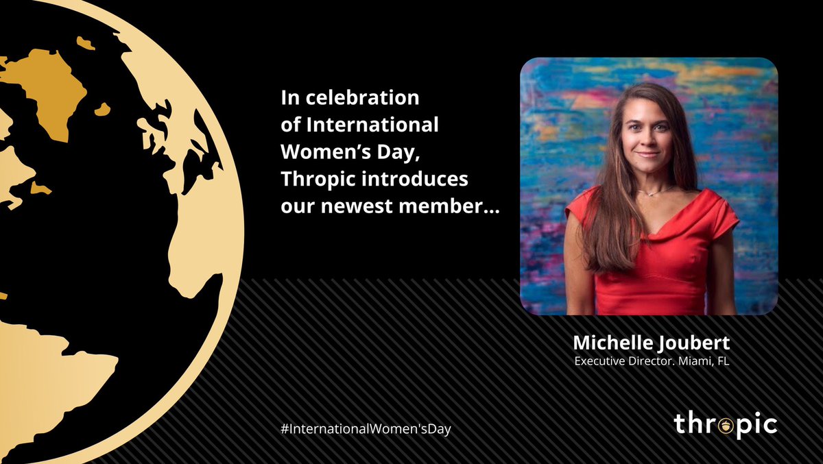 Happy International Women’s Day to the incredible women out there. To celebrate, we are announcing our newest addition, a woman of power &amp; influence: Executive Director: Michelle Joubert

Read the full announcement here: thropic.io/MichelleJouber…