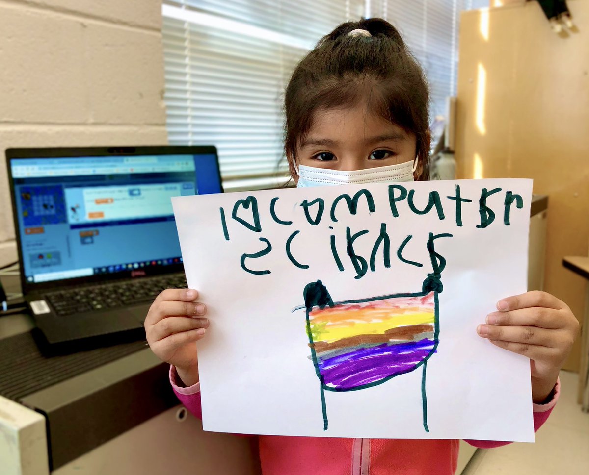 MrsCarofinePreK's tweet photo. “I love computer science.” 👏🏻👍🏻😍 #alreadyready #prekcomputerscientists @codeorg @CFESRedBirds @FCPSPreKEHS @FCPSSTEAM https://t.co/KCISExOEGy