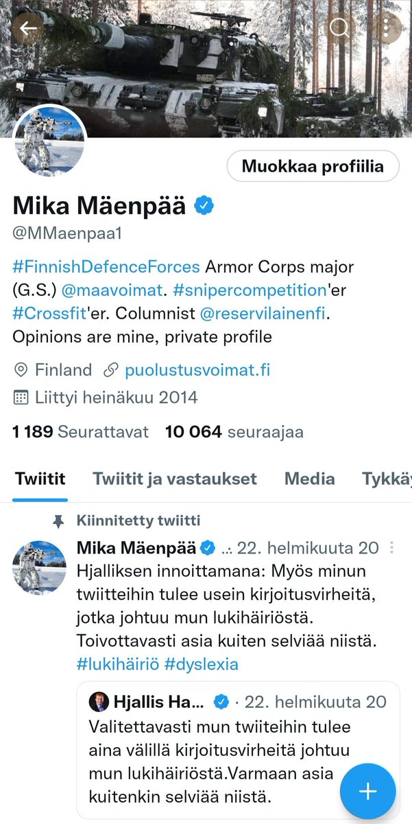 MMaenpaa1's tweet photo. Huh huh! Yli 10k seuraajaa. Vetää nöyräksi. Hienoa, että minun #twiitit kiinnostavat. Homma jatkuu!
Wow! Over 10k followers. Makes me humble. So cool that my #tweets are interesting to you. Work will continue!
#10k #tenthousand https://t.co/ir7iP4VkOz