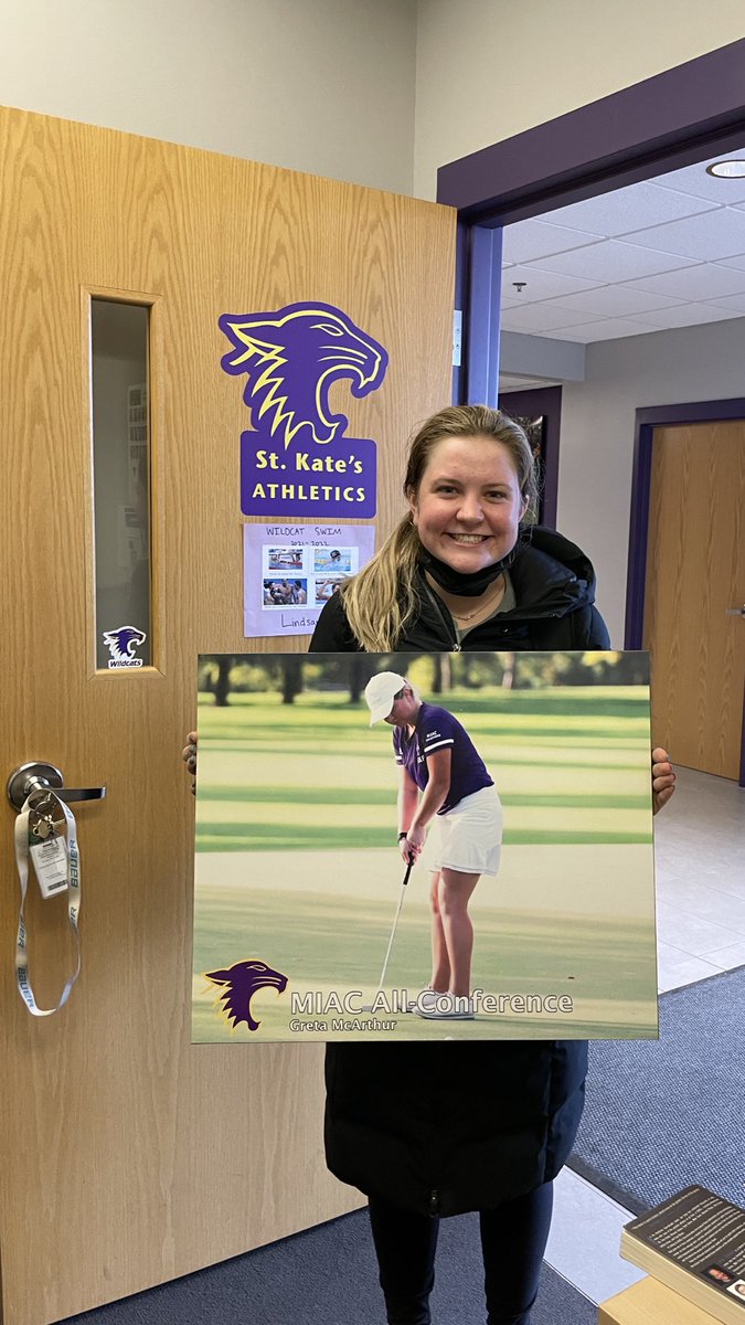 ShanleyGolf's tweet photo. Former Shanley Deacon @mcarthur_greta was named to the all @MIACathletics conference in golf for her play at @stkateswildcats
#Excellence โณ๏ธ https://t.co/glvJeSw4aM