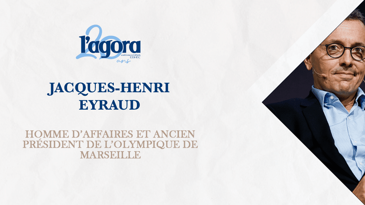 LAgoraEdhec's tweet photo. L’Agora recevra Jacques-Henri Eyraud, homme d'affaires et ancien président de 
@OM_Officiel, le lundi 14 mars à 17h30 sur le campus de l’@Edhec_BSchool.

#football #Ligue1UberEats 

Live YouTube : https://t.co/LoWJ4iU4Hn https://t.co/AhYolwsnZ4