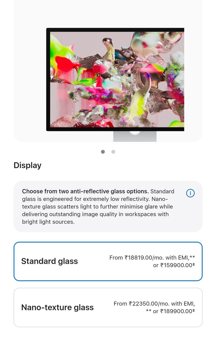 fulltime_techie's tweet photo. The Indian Pricing of the products launched in today's #Appleevent

#iPhoneSE w/ A15 Bionic from ₹43900
#iPad Air w/ Apple M1 from Wi-Fi ₹54900 &amp; 5G ₹68900
#MacStudio w/ M1 Max from ₹189900
MacStudio w/ M1 Utra from ₹389900
#StudioDisplay from ₹1,59,900
 without stand! https://t.co/F0H7uC6H9z