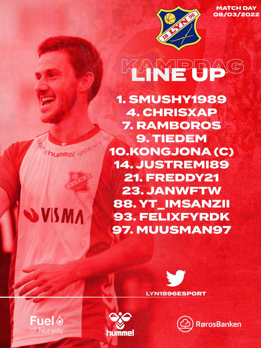Dagens lag som skal kjempe om 9p 🤝