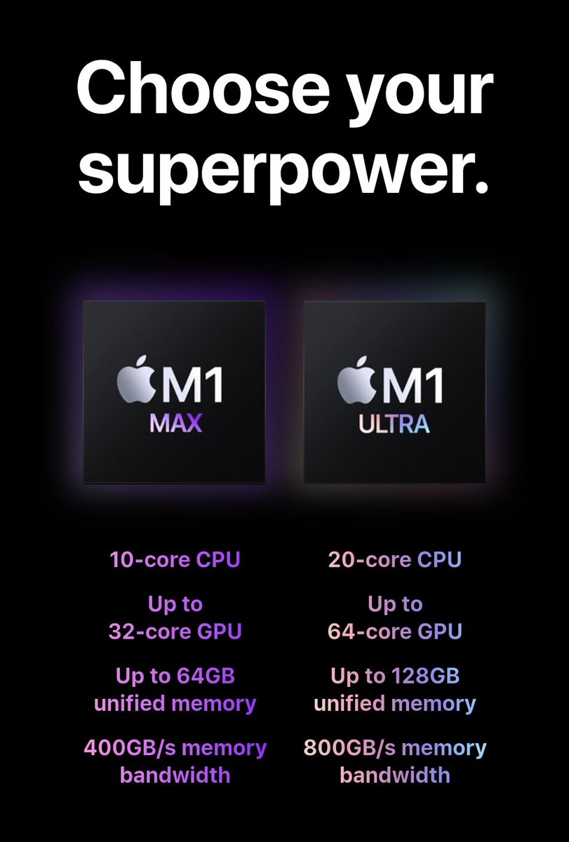 Aojeshhh's tweet image. The performance CPU out of this world with massive performance 2X M1 Max chip
Mac Studio Pricing:
M1 Max: Rs. 189900/-
M1 Ultra: Rs. 389900/-
#MacStudio #AppleMacStudio #AppleEvent