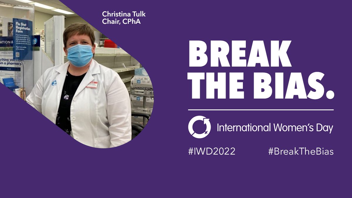 As we celebrate International Women's Day, we want to highlight the leadership and dedication of our Chair Christina Tulk, one of the many inspiring women leaders in Canadian pharmacy! 

#BreakTheBias #IWD2022