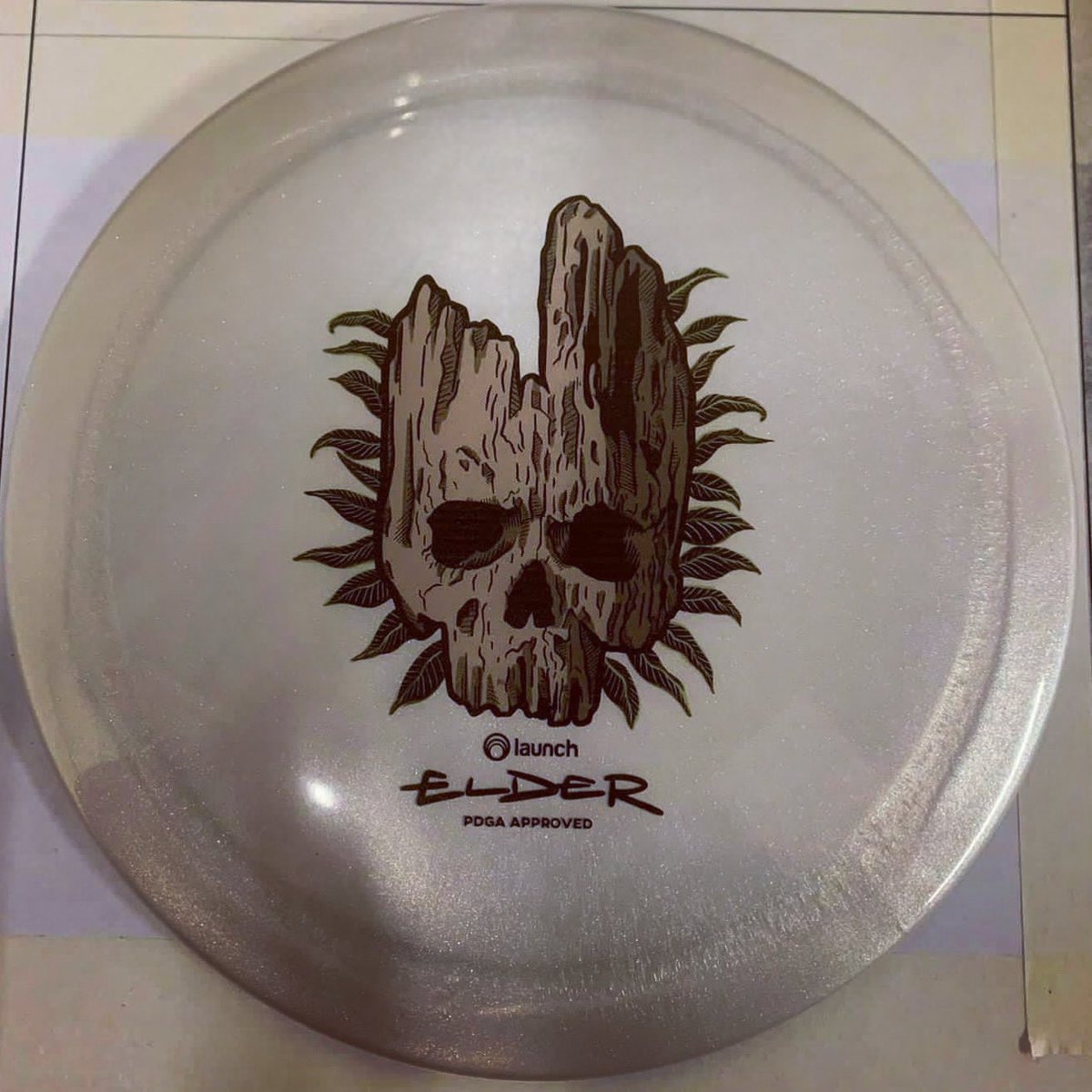 DiscGolfUK's tweet photo. Sneak peek of the brand new Launch Elder. 

This is the first distance driver from Launch Disc Golf, flight numbers 12, 6,-2, 2. 

The first runs are full colour stamps on these beautiful pearlescent discs. 

#firstrunelder
#Discgolf
#DGUK
#Frisbee
#Launchdiscgolf
#Discgolfuk https://t.co/HwsT7kwlud