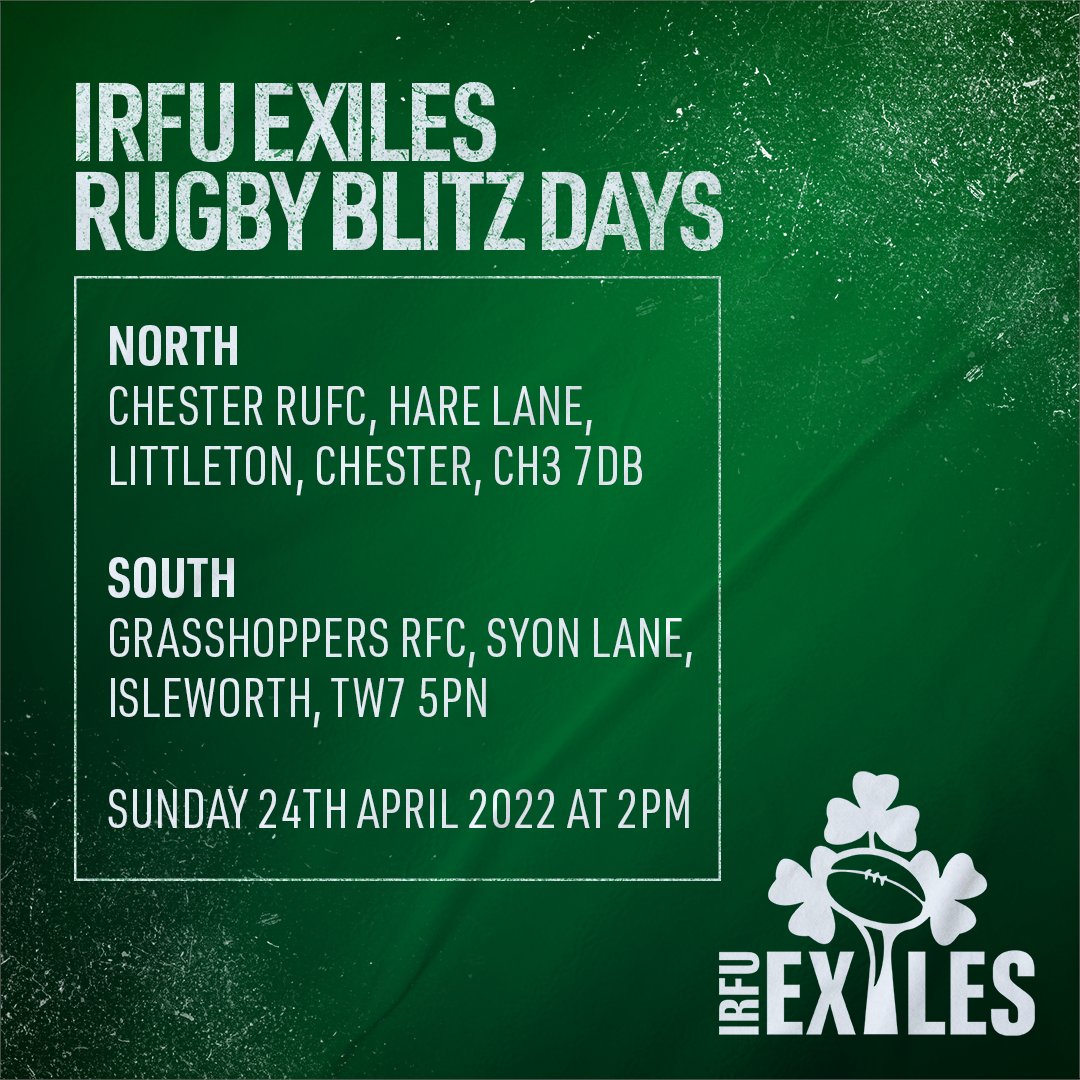 irfuexilesrugby's tweet photo. Good news !! We can now open these events up to GIRLS born 2007-08 who have a passion for rugby and either a Parent or Grandparent who is Irish. If interested, come along to our IRFU EXILES RUGBY BLITZ DAYS on Sunday, 24th April by registering: https://t.co/EXcSCKpjVM https://t.co/LtERMuIsOB
