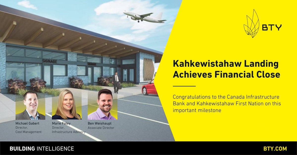 BTYGroup's tweet photo. BTY is excited to announce our #InfrastructureAdvisory team has been engaged by the @cib_en as the Lenders’ Technical Advisor on the Kahkewistahaw Landing project in #Saskatoon.

Learn more about the transformational project: https://t.co/T0xWcT8PCT https://t.co/O5x1o7mGdU