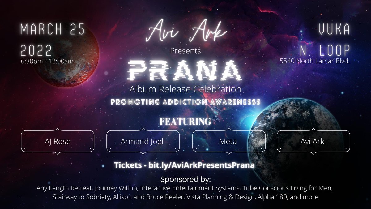 bonedaddyatx's tweet photo. I almost never tweet but I wanted to share about my brother, David. His debut album will release at Vuka on North Lamar on 3/25. He is dedicating his release to addiction awareness and fundraising for Stairway To Sobriety. Details in my bio and below 👇🏼 @Avi_Ark https://t.co/3IVe8gkB3m