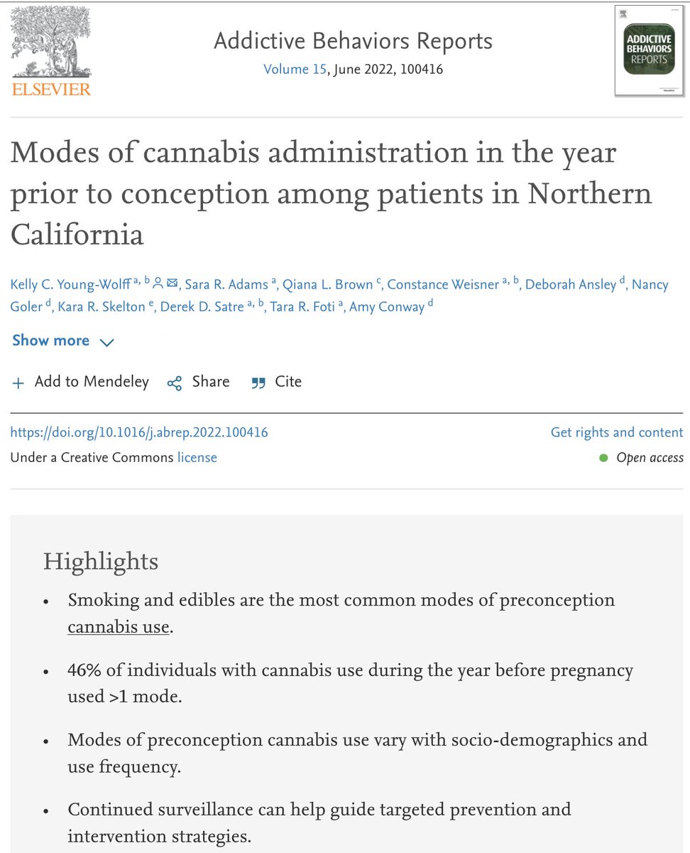 RU_SUREMatCH's tweet photo. 📡 Publication Alert! @QianaBrownPhD, #RU_SUREMatCH's director, co-authors "Modes of cannabis administration in the year prior to conception among patients in Northern California" in #AddictiveBehaviorsReports. https://t.co/62CTrxSt2J https://t.co/dcnFKavVT3
