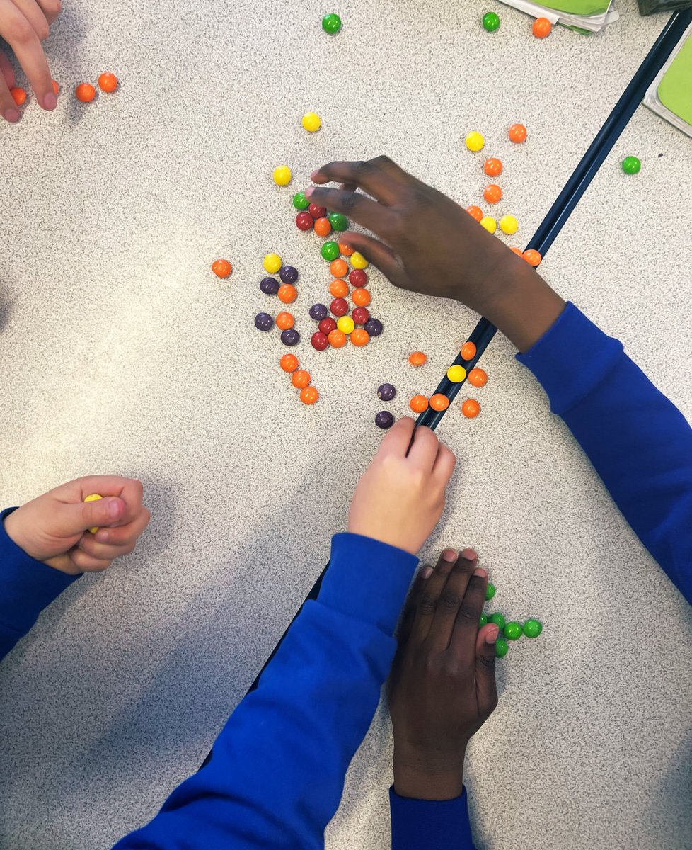 miss_bradfield's tweet photo. In Maths we have been learning about statistics. Today, the children used skittles 🌈 to draw their own tally charts and pictograms. 🍬@PelhamPrimary_ @trustilluminate #education #primaryschool #maths https://t.co/3MZBuaj8eq