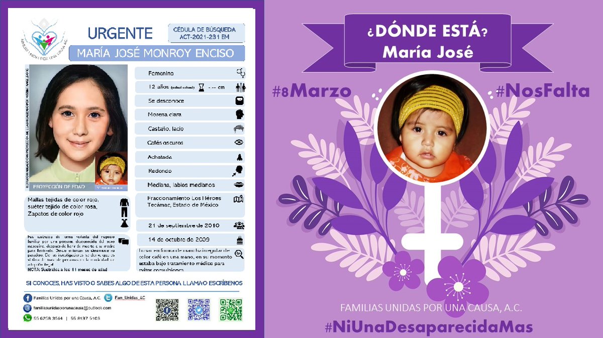#8M #8M2022 #8Marzo2022 #Hastaencontrarlas #NiUnaDesaparecidaMas #SiNosFaltaUna #NosFaltaTodas #TeBuscamos #MaríaJoséMonroyEnciso <a href="/AngelaCedeno_PI/">Missing Angels Org</a> <a href="/missing_bc/">🇵🇸🕊️ Missing_bc 🇷🇺🕊️</a> <a href="/Missing_Marijo/">Maria Jose Monroy Enciso</a> <a href="/PitaOjedaSoy/">Pita Ojeda</a> <a href="/AnitaLomeli/">Ana Maria Lomeli</a> <a href="/lumendoz/">Lourdes mendoza</a> <a href="/monicagarzag/">Monica Garza</a> @monivoxli <a href="/botDesaparecidx/">BotDesaparecidx</a> <a href="/AmberAlertaNoOf/">XxX porn hub 👺</a> <a href="/SIW_12/">🇲🇽 Servicios Warrior 🇲🇽</a>