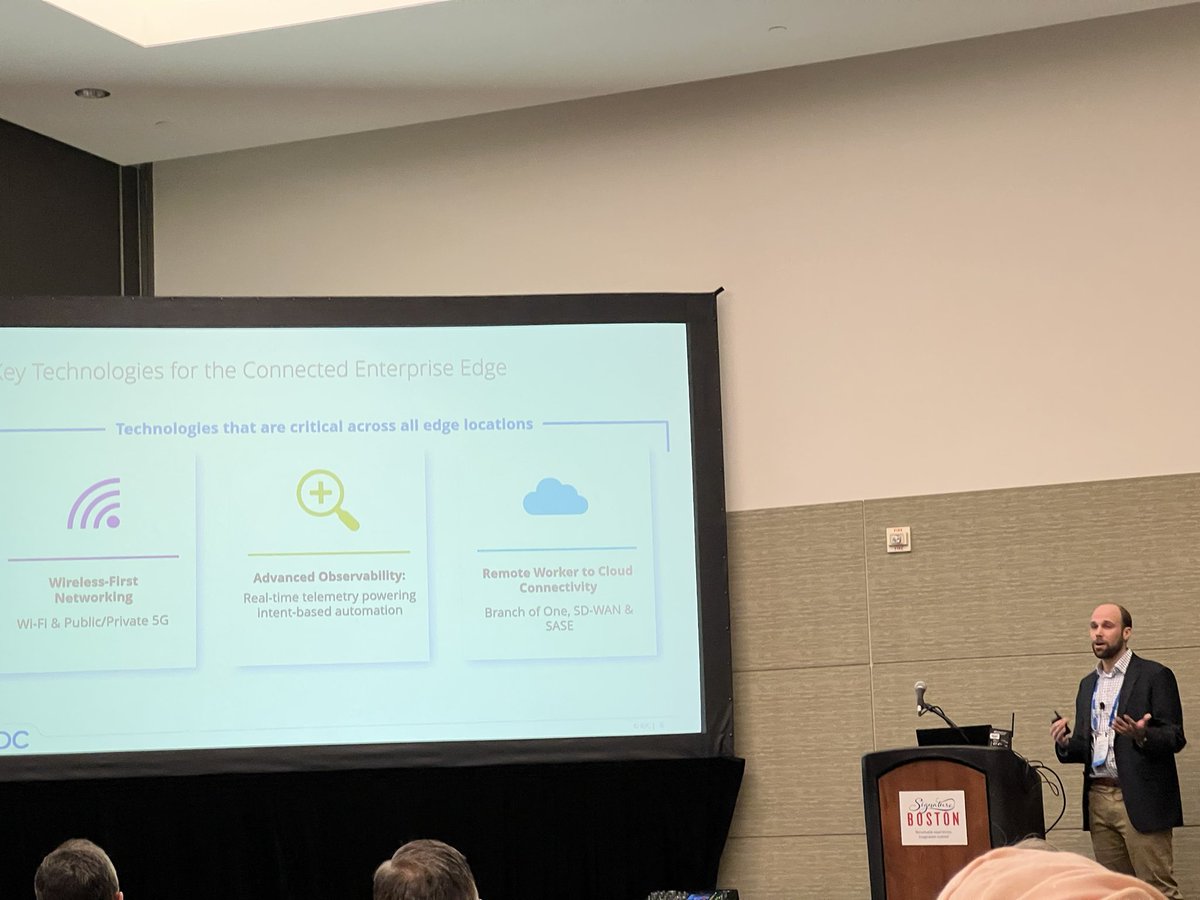 .<a href="/BButlerIDC/">Brandon Butler</a> talks about 3 key technologies for the connected enterprise edge!  #IDCDirections