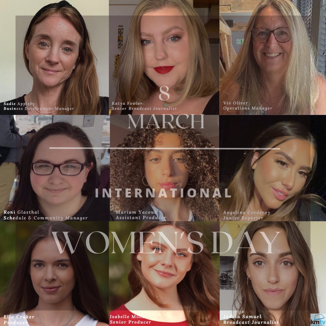 🗣 Happy #InternationalWomensDay 

Here at KMTV we are proud that 64% of our employees are female, in a variety of roles.

From junior reporter to senior producer and everything in between. Let’s get more women in TV
🙎🏻‍♀️🙎🏽‍♀️🙎🏾‍♀️🙎🏼‍♀️🙎🏿‍♀️
 #WomensDay #WomenInTelevision #WomensDay2022 #Kent