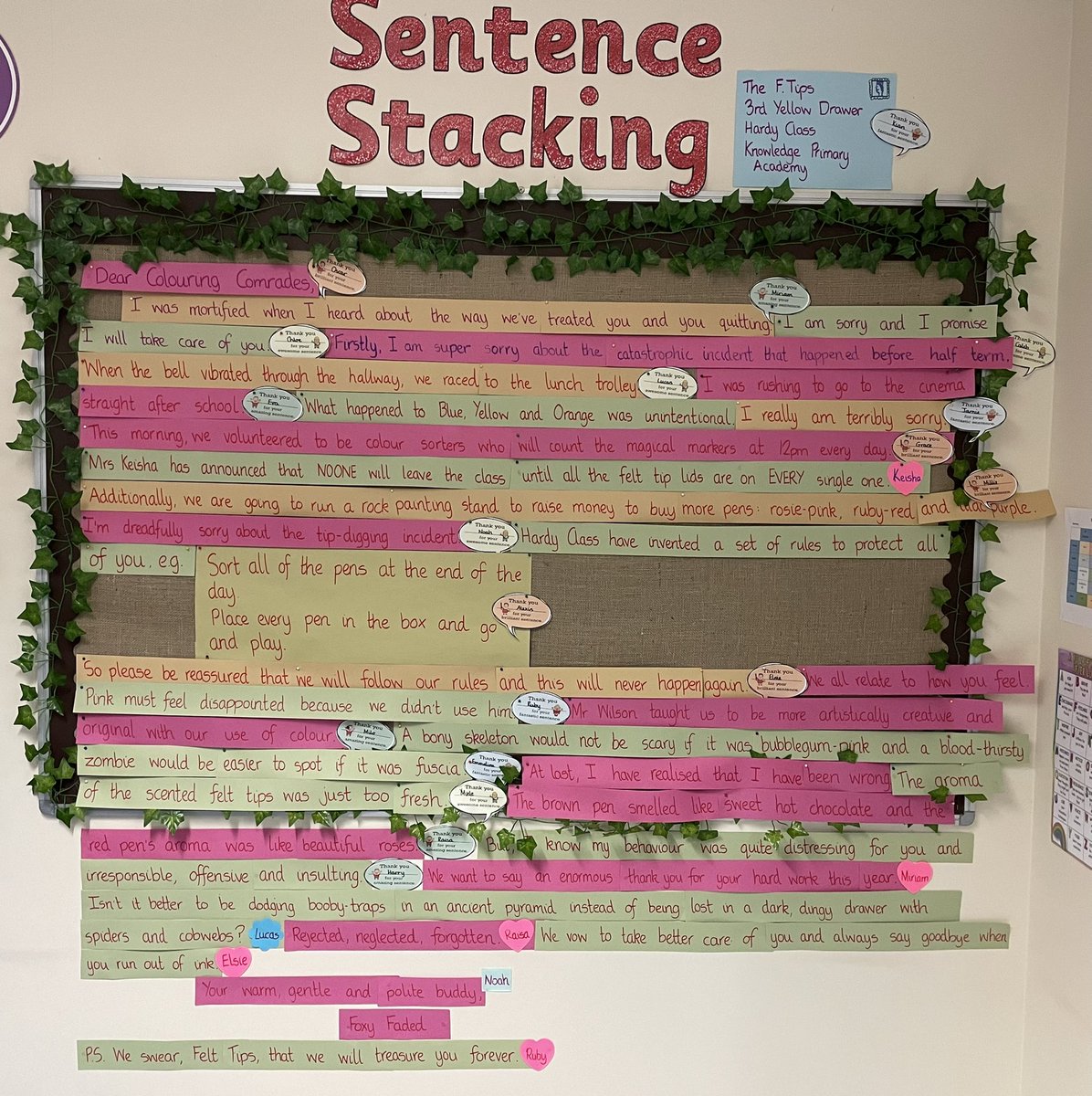 Ebj_Read's tweet photo. The felt tips have returned @janeconsidine but now we have to persuade our rulers to come back #TheWriteStuff #SentenceStacking #IndependentWrite https://t.co/mHLE9r8PHe