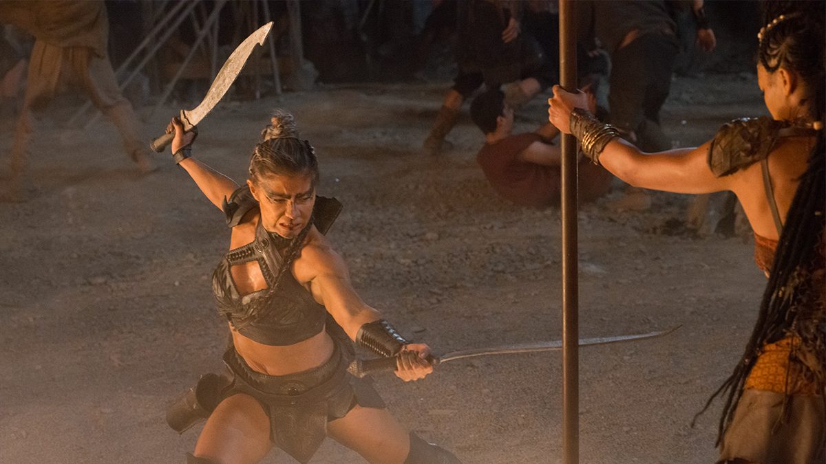 Scorpion_King's tweet photo. The women who play Khensa and Tala are even cooler in real life. @MissNgInAction worked her way from HK to LA to star in @WonderWomanFilm and @SuicideSquadWB and @PearlThusi is a South African powerhouse who took on #QueenSono in 2020 #HerstorytimeNBCU #InternationalWomensDay https://t.co/W120ibGyiT