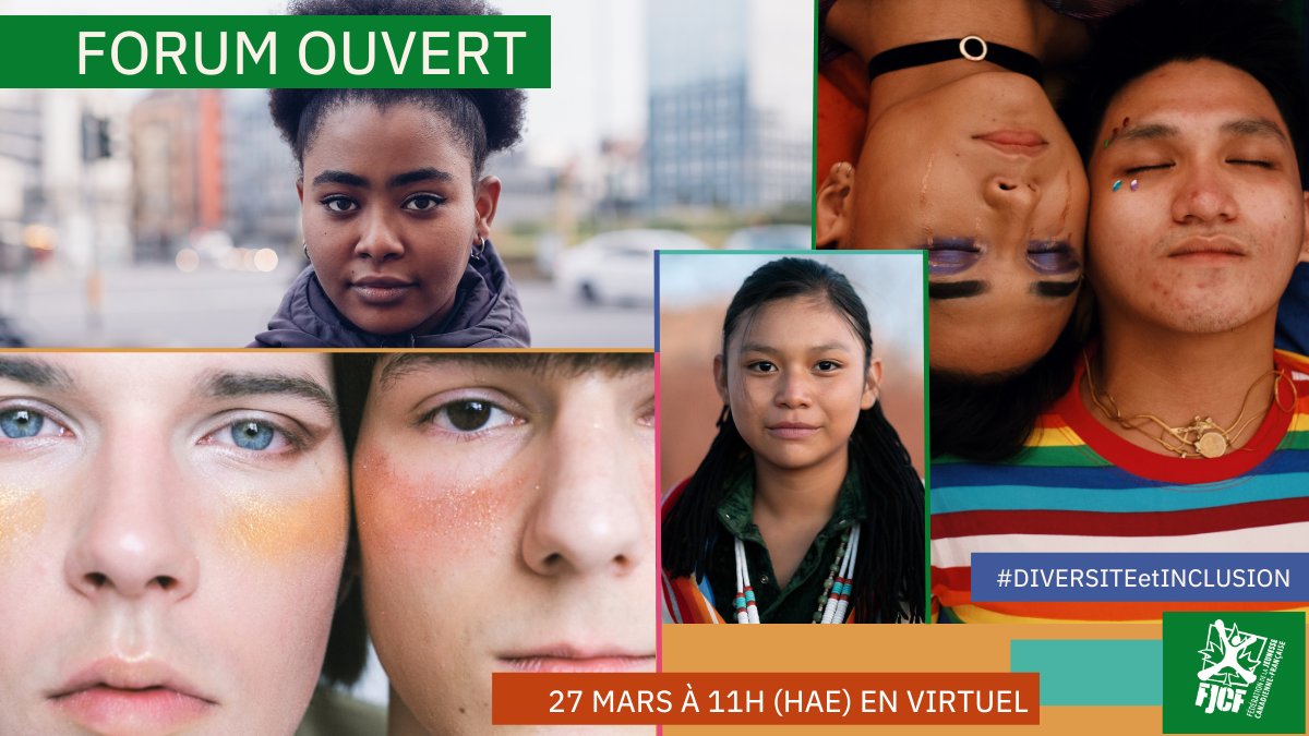fjcf_ca's tweet photo. [ FORUM OUVERT ] 👧🏽 🏳️‍🌈 🪶 Les jeunes de la FJCF, ont voulu se pencher sur la diversité et l'inclusion au sein de leur réseau. Lire la nouvelle sur le forum qui aura lieu le 27 mars prochain :
https://t.co/4pUtaZReov 
 #FJCF #DiversiteEtInclusion #ForumOuvert https://t.co/JScuwvFKw3