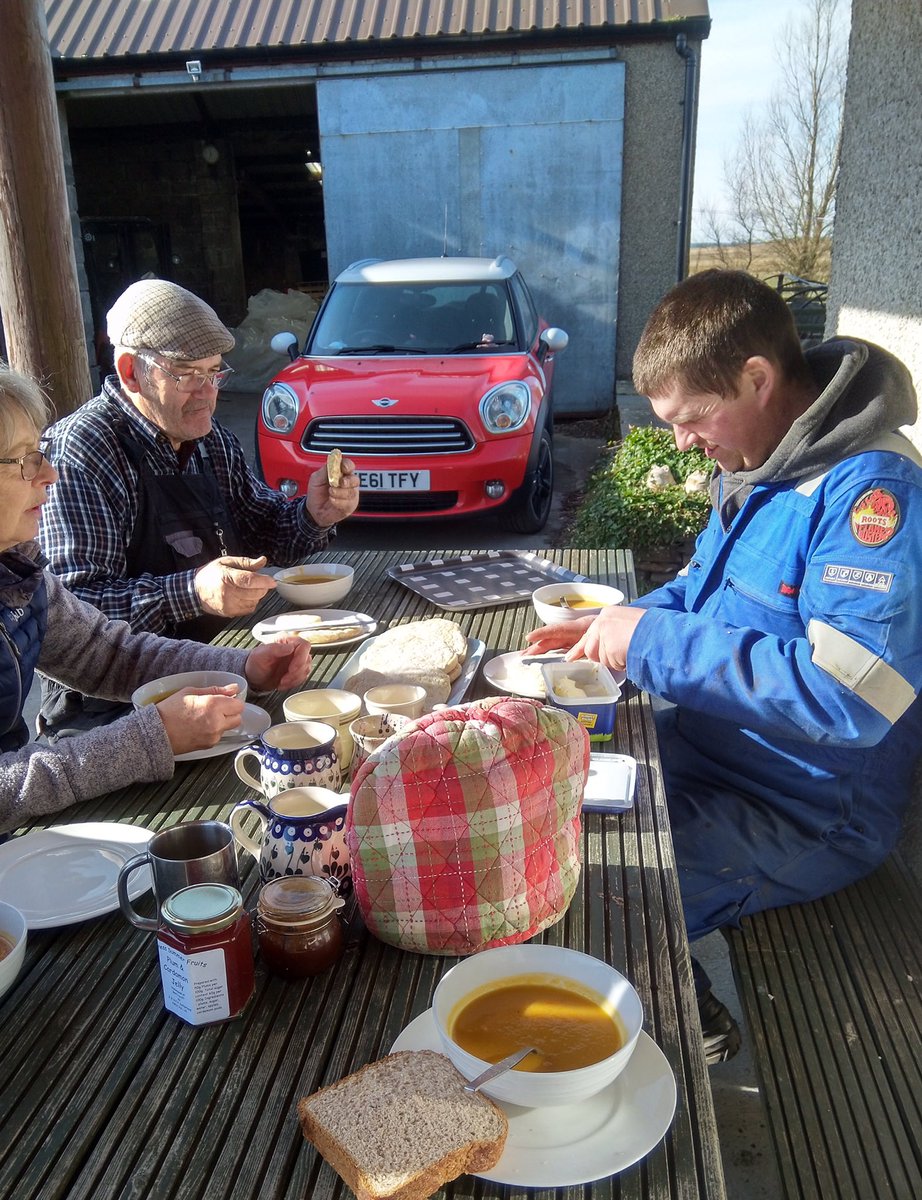 caithnessfruits's tweet photo. It’s been a great start to the month, in 3 days we have managed to recover 3 tunnels and pot out a few raspberries canes as well. 
I even managed to get the griddle out and make some griddle scones to feed the helpers. Many thanks to all who helped us over the last few days! https://t.co/0eKlemmX4H