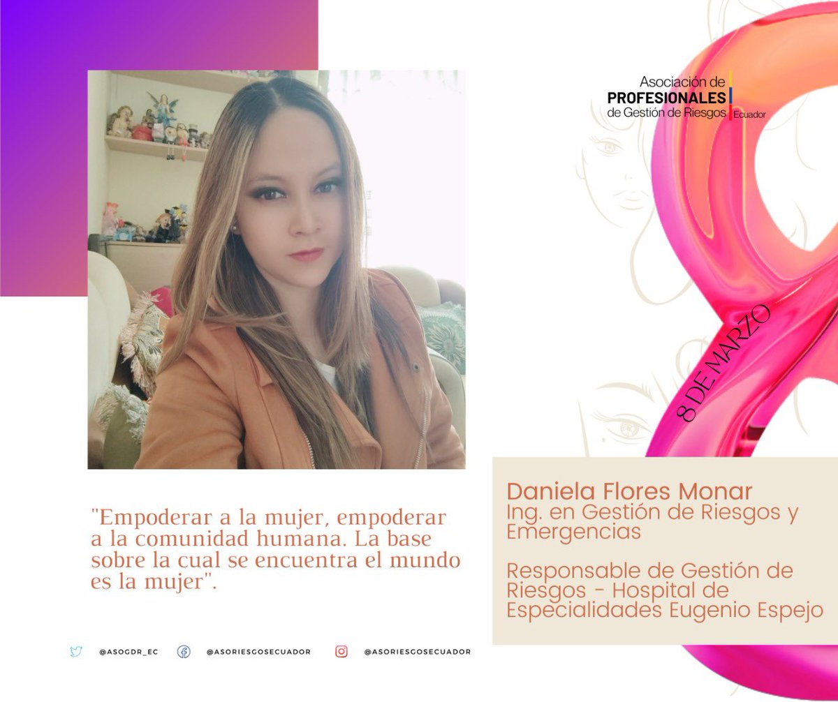 AsoGdR_Ec's tweet photo. ¿Sabías qué?
👷♀️👩���👩⚕️👩🏫 La #APGRE cuenta con el apoyo de varias mujeres a escala nacional. Expertas que desde los diferentes rincones del país aportan al fortalecimiento del desarrollo sostenible y la gobernanza local del riesgo.
#8M2022
#DiaInternacionalDeLaMujer https://t.co/oVt99Sm9Ib