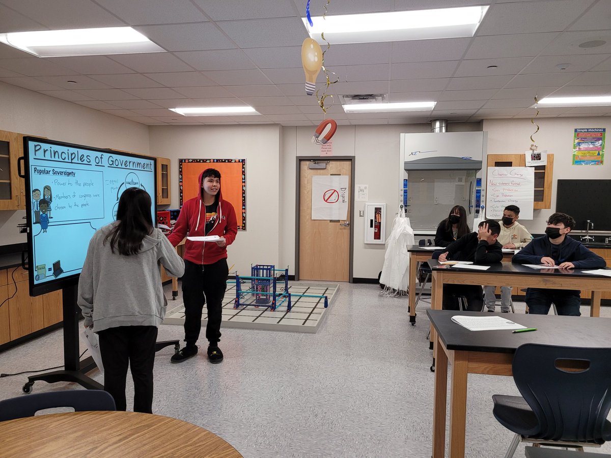 seanpayne68's tweet photo. A huge thank you to our YISD district representative Shane Haggerty for stopping by to share how our school board is based on the principles of Government during intercession tutoring! Our students were teaching the class after researching their topic! @ParklandMS @reynahustles https://t.co/hzXHWyn9Tw