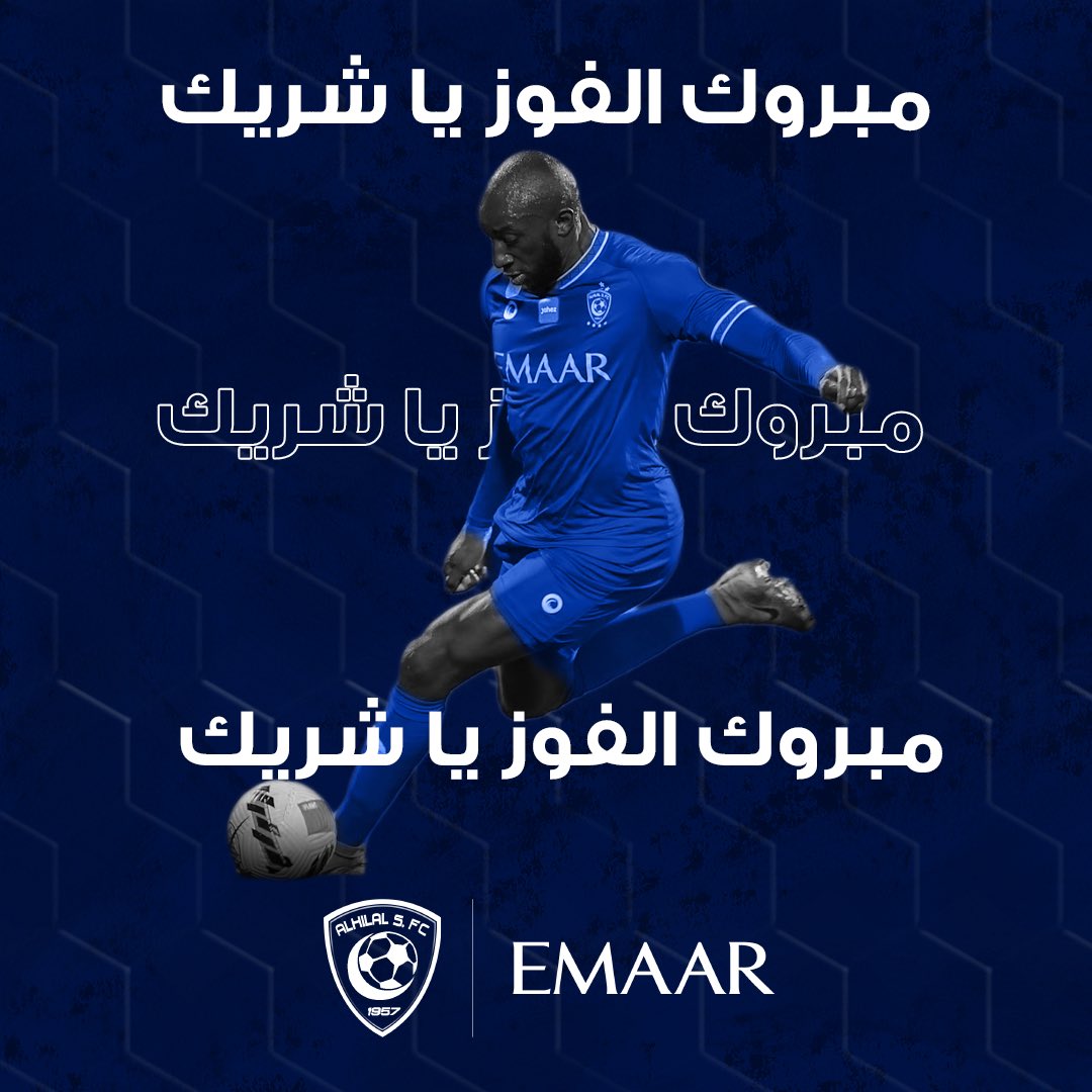 emaardubai's tweet photo. ألف مبروك للزعيم💪🏼 !
#أعمر_ياهلالي
@Alhilal_FC https://t.co/05X6sH7vtv