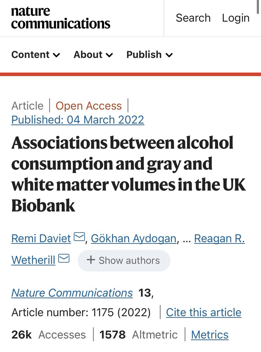 🧠 🍷 ¿POR UN POCO DE ALCOHOL NO PASA NADA? ALCOHOL Y SALUD CEREBRAL

🚨El alcohol es el tóxico legal más consumido. Algunos creen o hacen creer que dosis bajas de alcohol incluso tendrían efectos positivos…

⚠️ ¿Beber un poco de alcohol no tiene un impacto negativo? 

🧵👇🏻