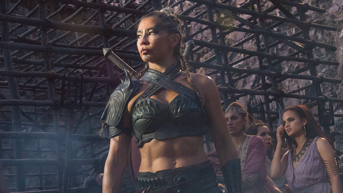Scorpion_King's tweet photo. The women who play Khensa and Tala are even cooler in real life. @MissNgInAction worked her way from HK to LA to star in @WonderWomanFilm and @SuicideSquadWB and @PearlThusi is a South African powerhouse who took on #QueenSono in 2020 #HerstorytimeNBCU #InternationalWomensDay https://t.co/W120ibGyiT