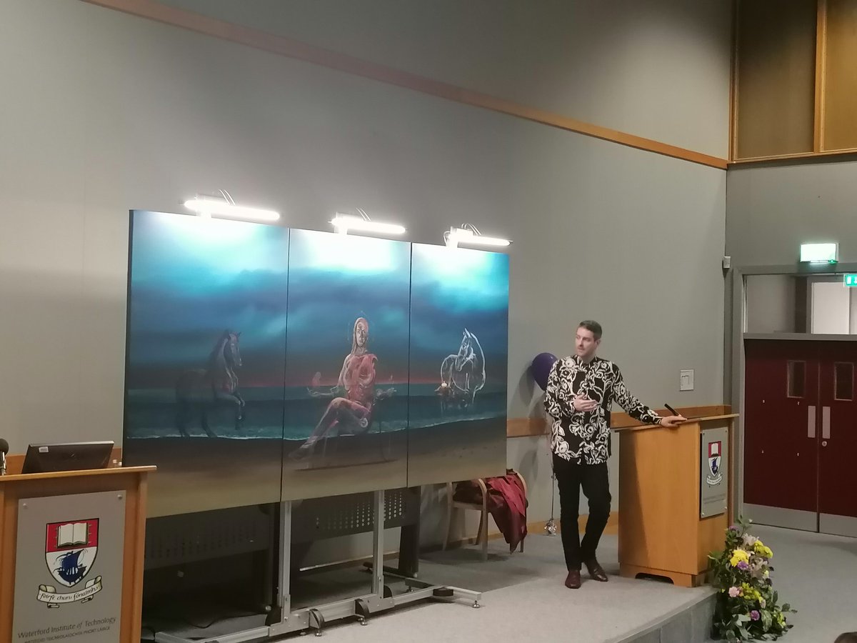 A privilage to be in <a href="/waterfordit/">OConnellSchool</a> today as <a href="/vincent_devine/">vincentdevineart</a> shared the powerful story of his symbolic painting of Vicky Phelan. Plenty of open conversations about women's health took place afterwards with Public Health and Health Promotion Students. May this conversation continue