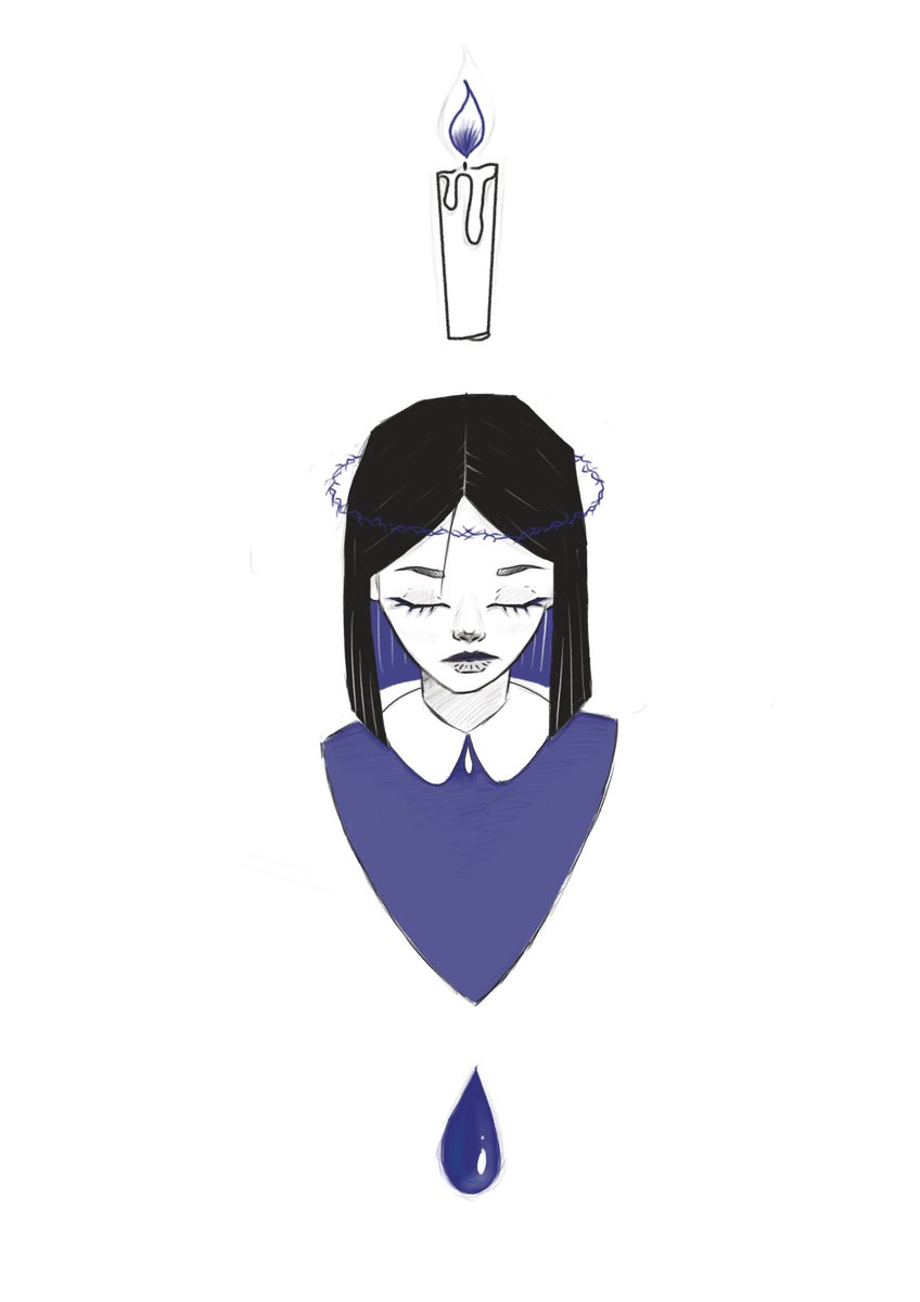 Hasta ahora solo había subido dibujitos cuquis, pero normalmente hago cosas muy distintas. Hoy os enseño este dibujito simple.