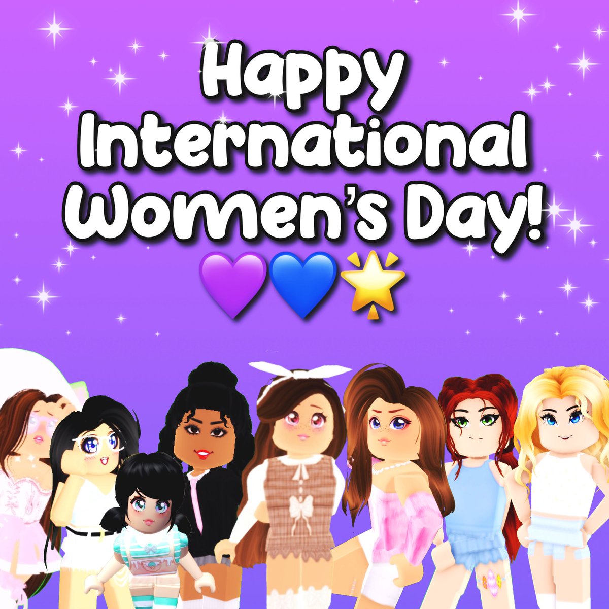 Jenstine's tweet photo. Happy international women’s day! Keep on empowering and inspiring the world :) 💜💙🌟 https://t.co/9EXXvPLj7C