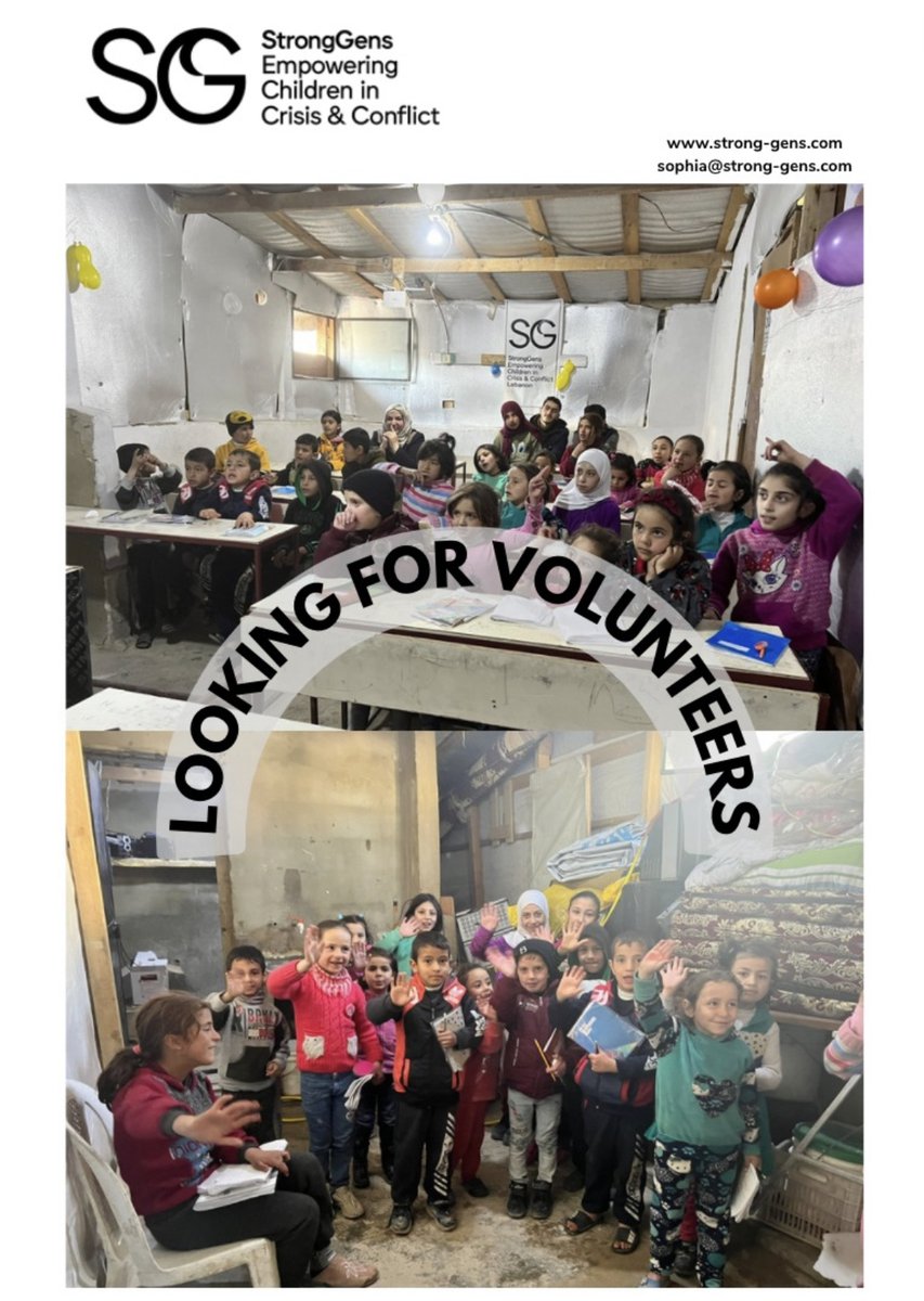 ONLINE VOLUNTEERS NEEDED
for <a href="/stronggens/">Stronger Together</a> to teach English to refugee children for 50mins/week.

We need volunteers for our current projects and new project in Uganda.

DM interest or 📧 gary@strong-gens.com
#edchatie #edchat #edchateu #tefl #Refugees #refugeesupport 
Info 🧵⬇
