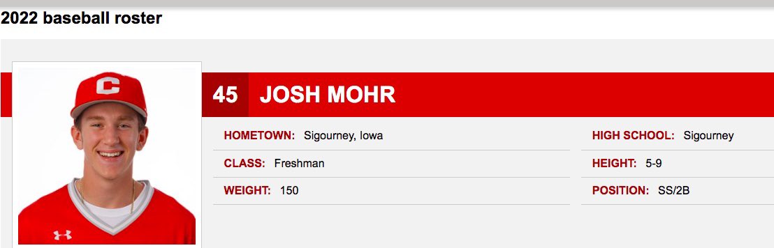 SigBaseball's tweet photo. Good Luck to @joshmohr__4 as Central Baseball starts it schedule this week.  #GoSavages https://t.co/JQaXL0GYnW